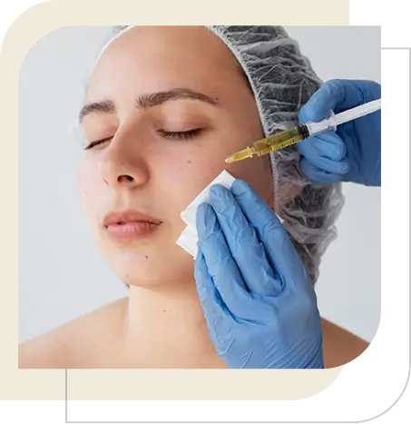 Woman Getting Dermal Filler Treatment on Cheek