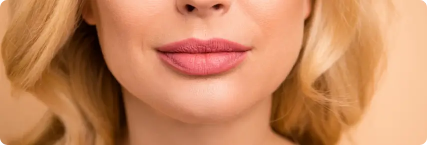 results of a cosmetic lip enhancement treatment