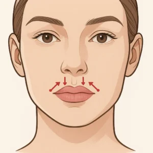 Where is botox injected for an upper lip flip