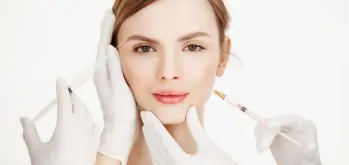 Woman receiving Botox injections
